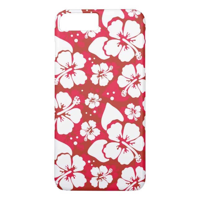 Funda De Case-Mate Para iPhone Modelo de flores del hibisco (Reverso)