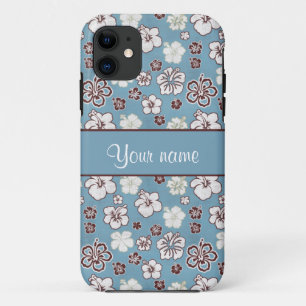 Funda Para iPhone 11 Modelo de flores del hibisco del vintage
