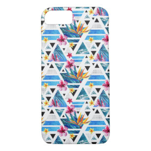 Funda Para iPhone 8/7 Modelo de flores tropical geométrico