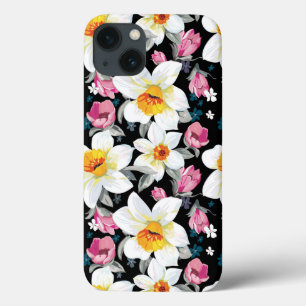 Funda Para iPhone 13 Modelo de la elegancia con las flores del narciso