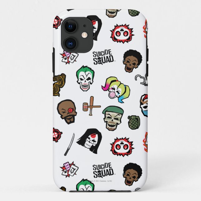 Funda De Case-Mate Para iPhone Modelo de la emoji del pelotón del suicidio del (Reverso)