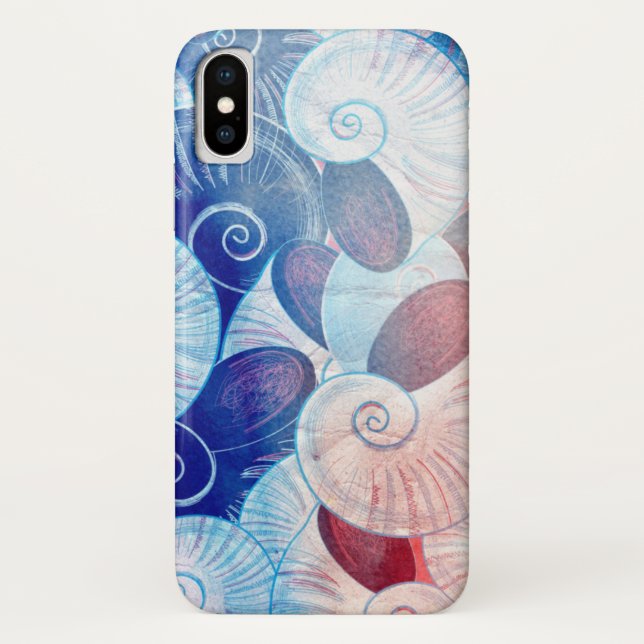 Funda De Case-Mate Para iPhone Modelo de la escena del Seashell (Reverso)