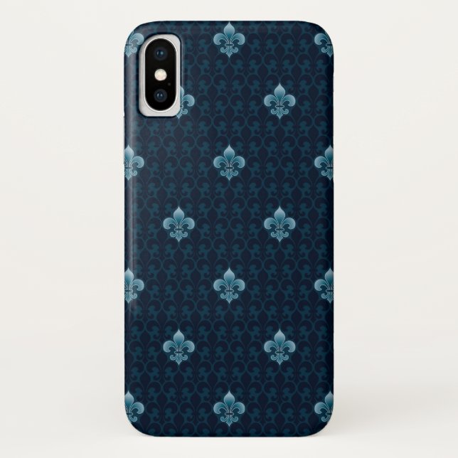 Funda De Case-Mate Para iPhone Modelo de la flor de lis (Reverso)