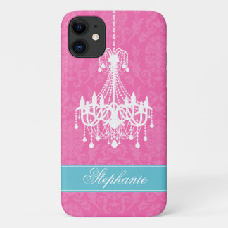 Funda Para iPhone 11 Modelo de la lámpara y del damasco del vintage