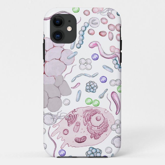 Funda De Case-Mate Para iPhone Modelo de la microbiología (Reverso)