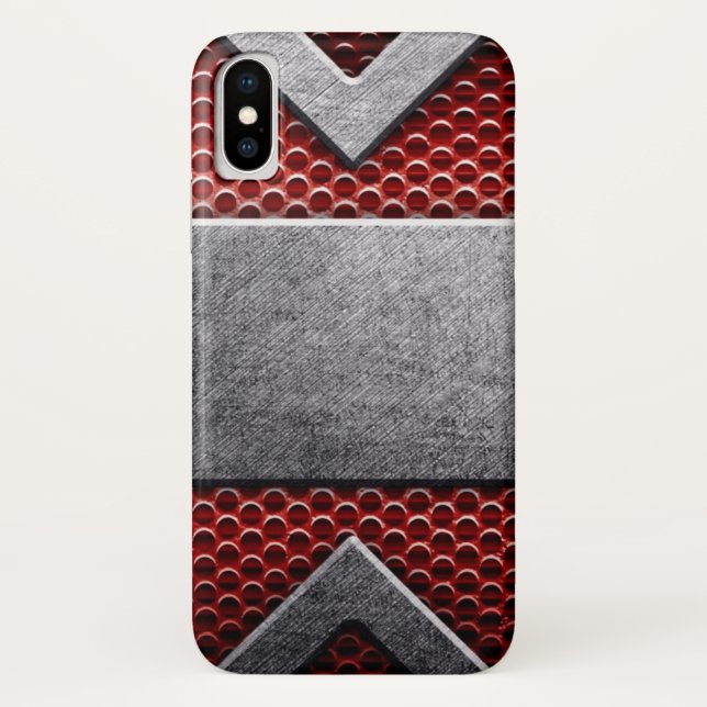 Funda De Case-Mate Para iPhone Modelo de la placa de metal (Reverso)