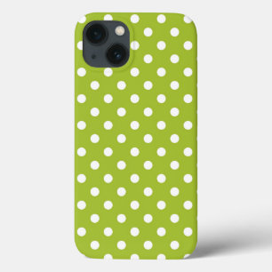 Funda Para iPhone 13 Modelo de la primavera con los lunares blancos