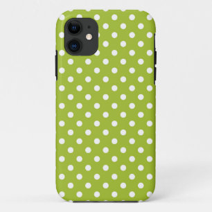 Funda Para iPhone 11 Modelo de la primavera con los lunares blancos