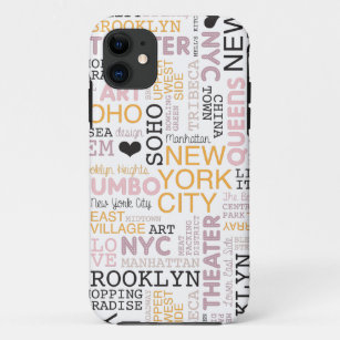 Funda Para iPhone 11 Modelo de la tipografía del texto de New York City