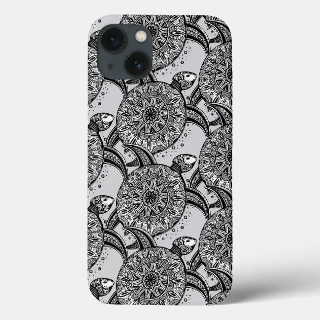 Funda De Case-Mate Para iPhone Modelo de la tortuga del estilo (Reverso)