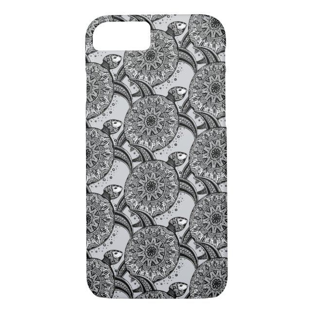 Funda De Case-Mate Para iPhone Modelo de la tortuga del estilo (Reverso)