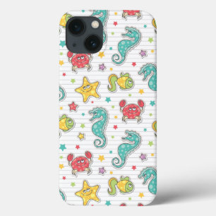Funda Para iPhone 13 modelo de las criaturas del mar