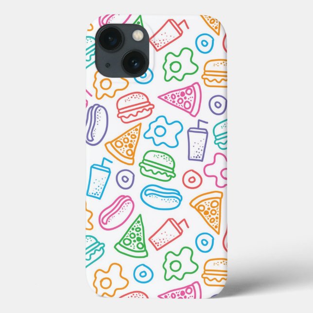 Funda De Case-Mate Para iPhone Modelo de los alimentos de preparación rápida (Reverso)