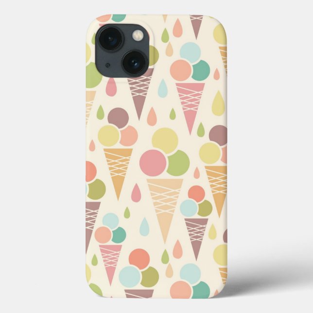 Funda De Case-Mate Para iPhone Modelo de los conos de helado (Reverso)