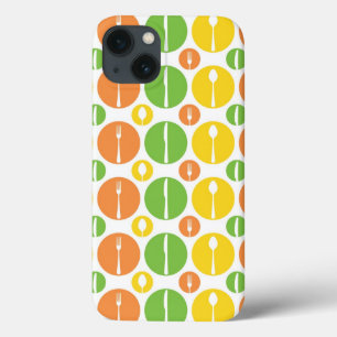 Funda Para iPhone 13 Modelo de los cubiertos del vintage