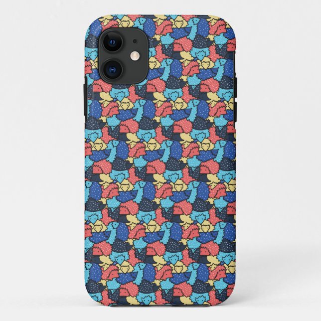 Funda De Case-Mate Para iPhone Modelo de los erizos (Reverso)