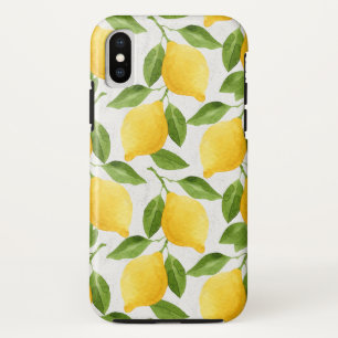 Funda Para iPhone X Modelo de los limones de la acuarela