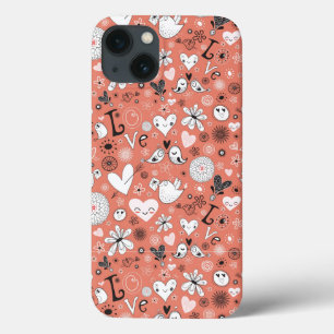 Funda Para iPhone 13 Modelo de los pájaros del amor