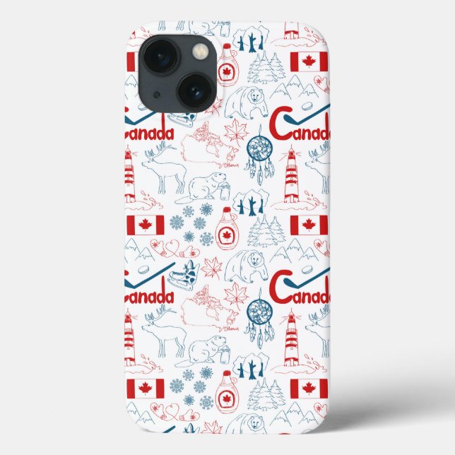 Funda De Case-Mate Para iPhone Modelo de los símbolos de Canadá el | (Reverso)