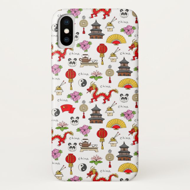 Funda De Case-Mate Para iPhone Modelo de los símbolos de China (Reverso)