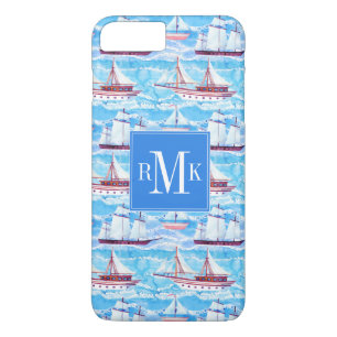 Funda Para iPhone 8 Plus/7 Plus Modelo de los veleros de la acuarela