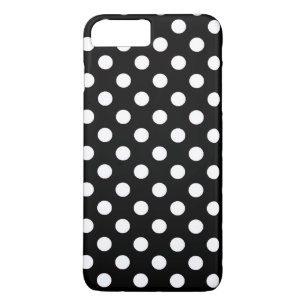 Funda Para iPhone 8 Plus/7 Plus Modelo de lunares grande blanco y negro elegante