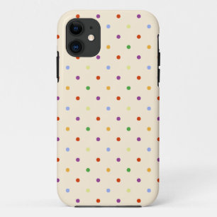 Funda Para iPhone 11 modelo de lunares multicolor del arco iris menudo