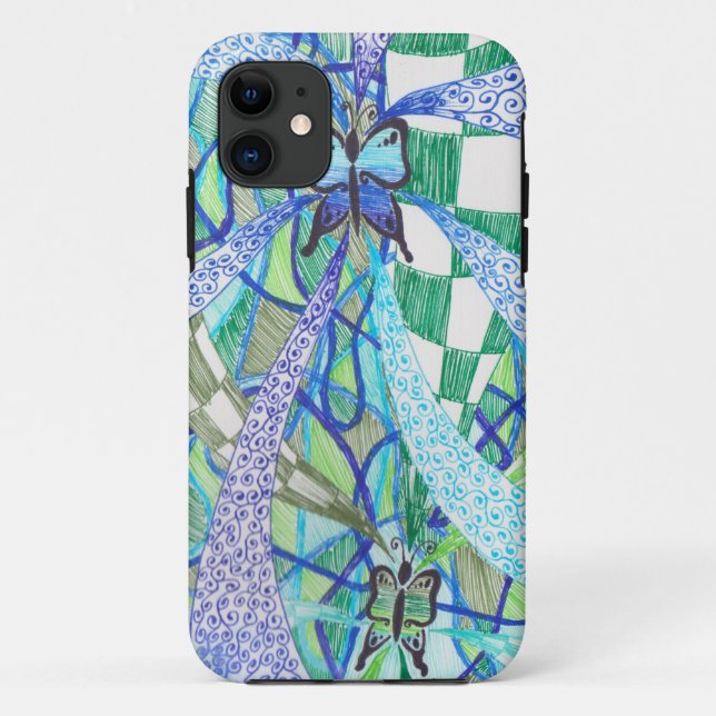 Funda De Case-Mate Para iPhone Modelo de mariposa (Reverso)