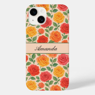 Funda Para iPhone 14 De Case-Mate Modelo de nombre de Rosa multicolor brillante
