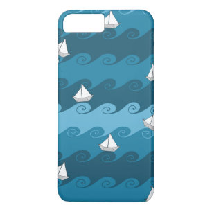 Funda Para iPhone 8 Plus/7 Plus Modelo de papel de los barcos