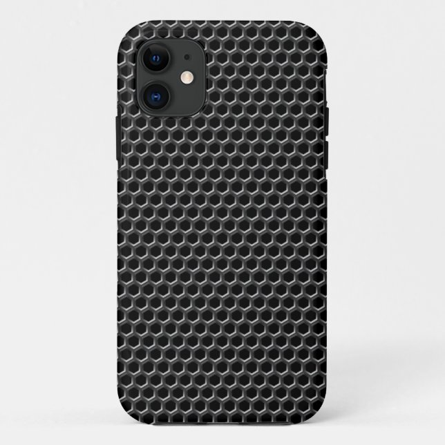 Funda De Case-Mate Para iPhone Modelo de rejilla metalizado - fondo (Reverso)
