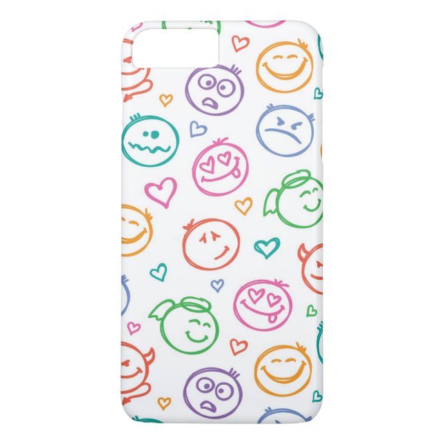 Funda De Case-Mate Para iPhone modelo de sonrisas (Reverso)