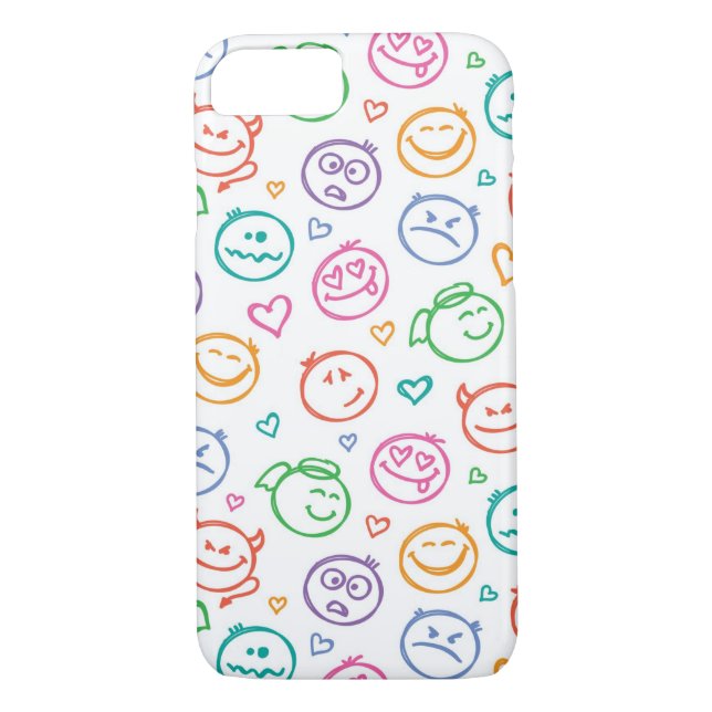 Funda De Case-Mate Para iPhone modelo de sonrisas (Reverso)