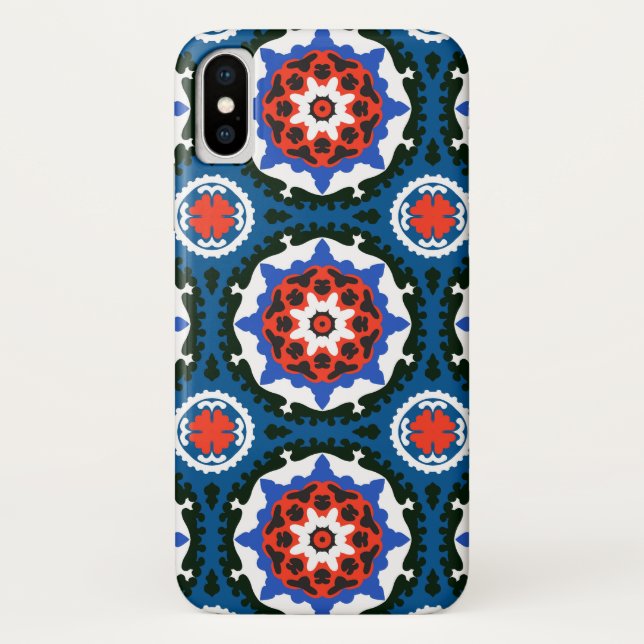 Funda De Case-Mate Para iPhone Modelo de Suzani con el ornamento intrépido (Reverso)