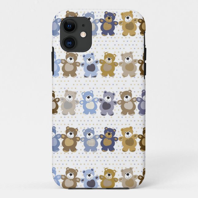 Funda De Case-Mate Para iPhone modelo de un oso de peluche del juguete (Reverso)