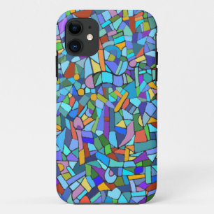 Funda Para iPhone 11 Modelo decorativo del mosaico azul