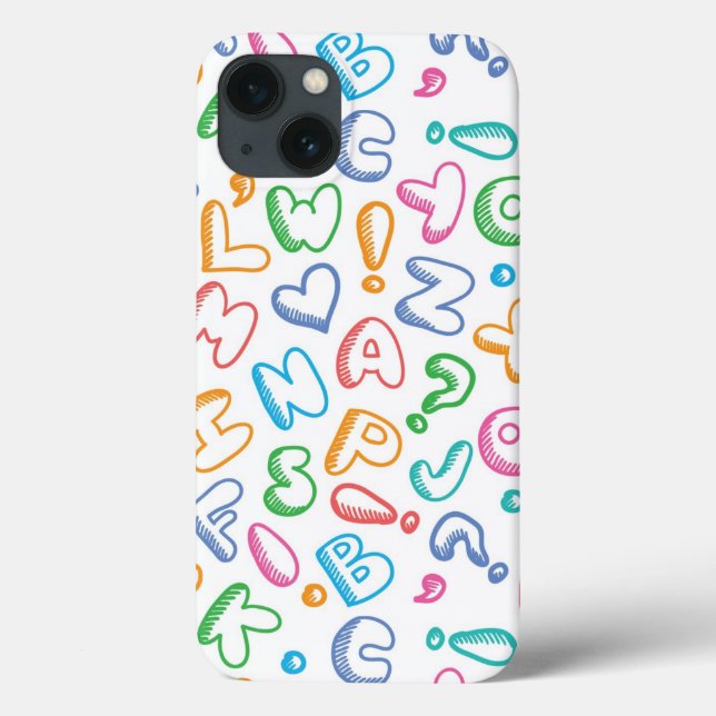 Funda De Case-Mate Para iPhone modelo del alfabeto (Reverso)