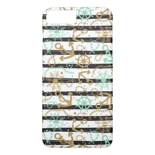 Funda De Case-Mate Para iPhone Modelo del ancla de mar (Reverso)