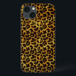 Funda Para iPhone 13 Modelo del animal de la impresión de la piel del<br><div class="desc">Características del este del estampado de animales del iPad diseño de moda del caso un modelo manchado del estampado leopardo con los puntos animales negros en un fondo de la piel del naranja-amarillo-oro. Ponga en evidencia el gato salvaje en usted con este diseño felino fresco. Es el intrépido perfecto, original...</div>