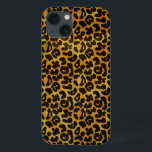 Funda Para iPhone 13 Modelo del animal de la impresión de la piel del<br><div class="desc">Características del este del estampado de animales del iPad diseño de moda del caso un modelo manchado del estampado leopardo con los puntos animales negros en un fondo de la piel del naranja-amarillo-oro. Ponga en evidencia el gato salvaje en usted con este diseño felino fresco. Es el intrépido perfecto, original...</div>