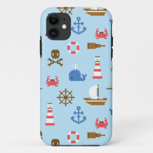 Funda Para iPhone 11 Modelo del arte del mar del pixel