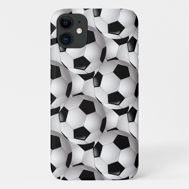 Funda De Case-Mate Para iPhone Modelo del balón de fútbol (Reverso)