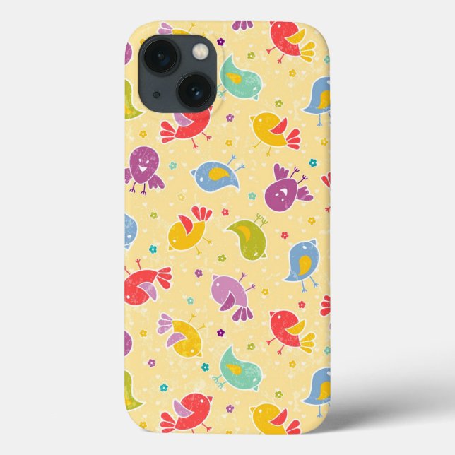 Funda De Case-Mate Para iPhone Modelo del bebé con los pájaros lindos (Reverso)