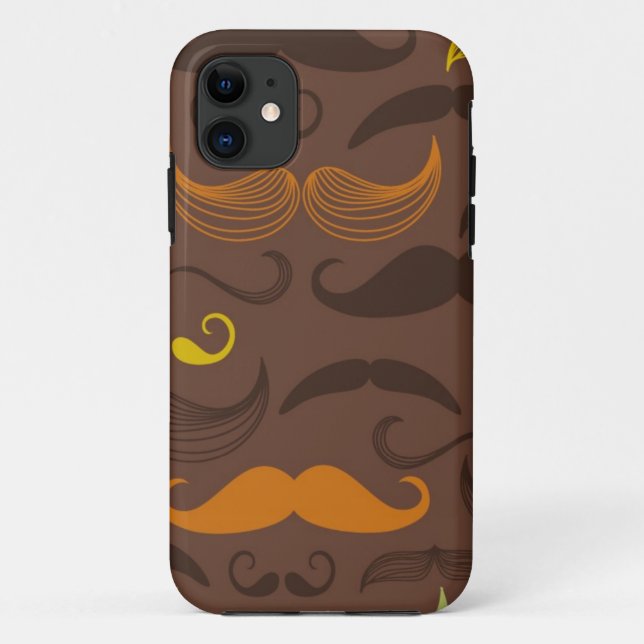 Funda De Case-Mate Para iPhone Modelo del bigote, estilo retro 5 (Reverso)