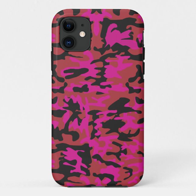 Funda De Case-Mate Para iPhone Modelo del camo de las rosas fuertes (Reverso)