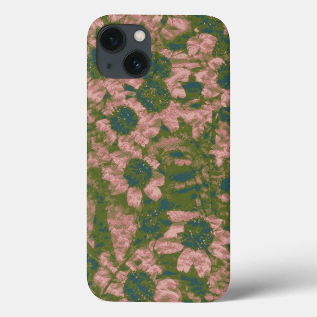 Funda De Case-Mate Para iPhone Modelo del camuflaje de la flor (Reverso)