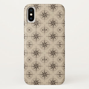 Funda Para iPhone X Modelo del compás de la navegación
