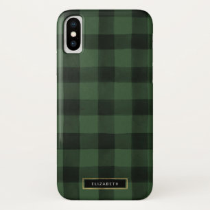 Funda Para iPhone X Modelo del control del búfalo verde y negro