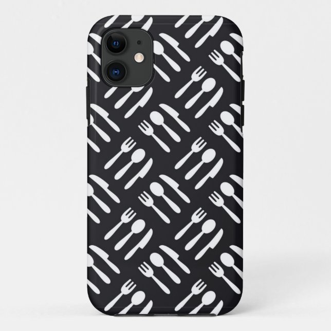 Funda De Case-Mate Para iPhone Modelo del cuchillo de la cuchara de la (Reverso)