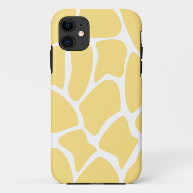 Funda De Case-Mate Para iPhone Modelo del estampado de girafa en amarillo (Reverso)